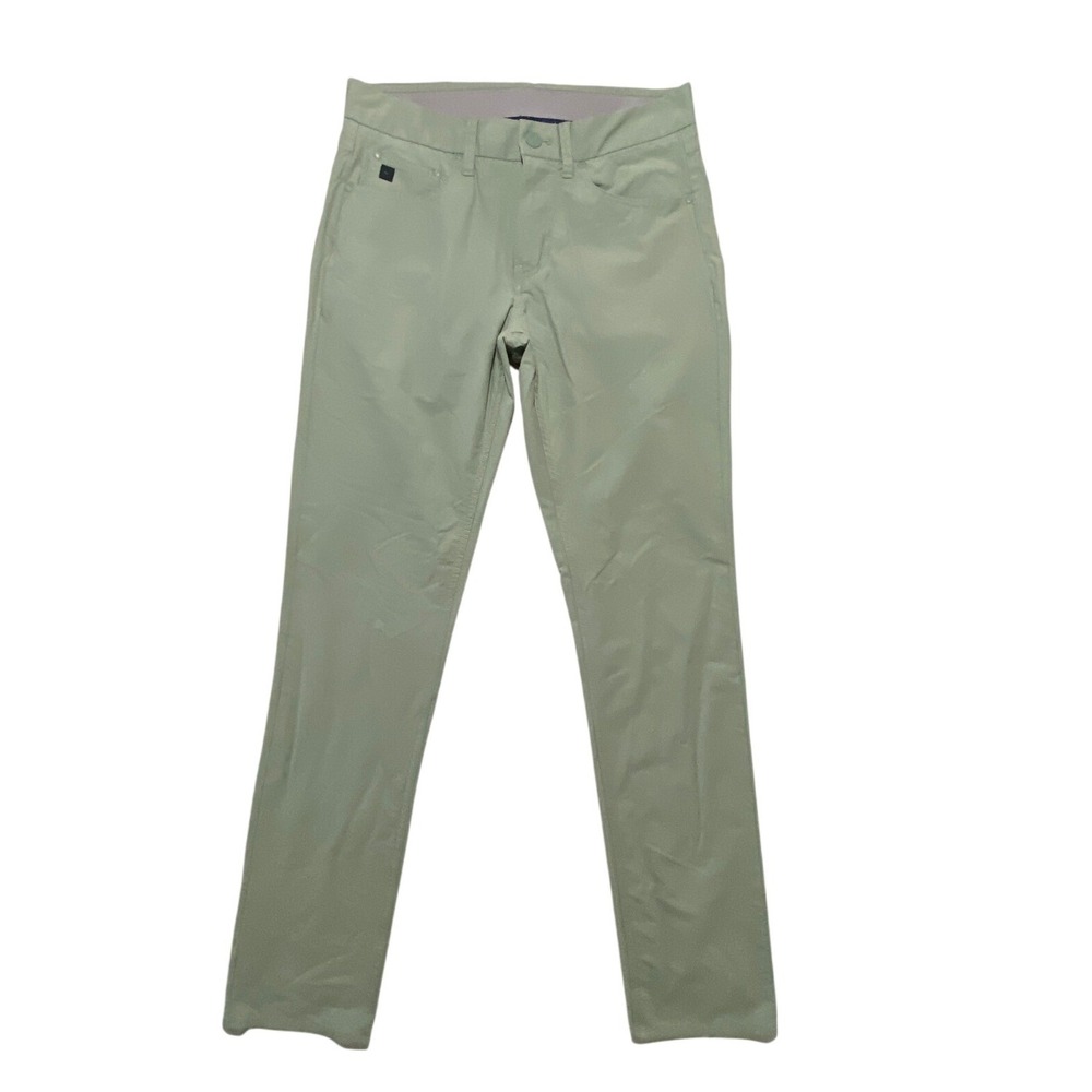 Vineyard Vines OTG 5 Pocket Pant Light Green Mens 30x32 Tech Chinos Casual‎